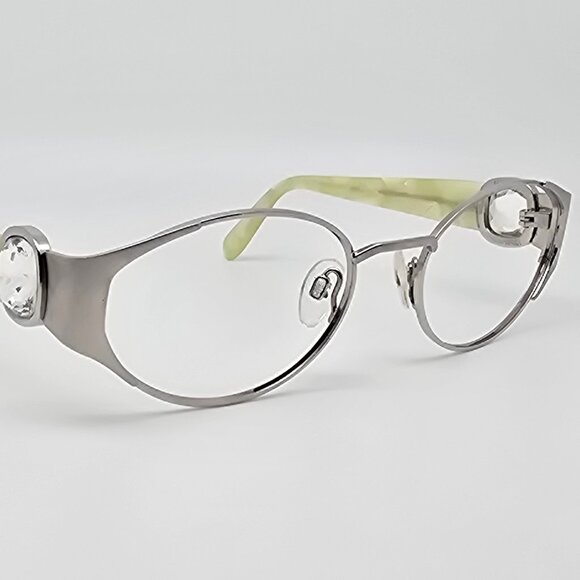 Daniel Swarovski S513 23 KT GP Gold Plated Pearl Crystal Sunglasses Frame 53mm main image 7